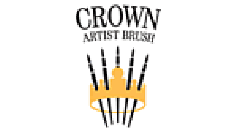 Crown artist brush logo